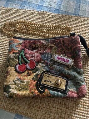 Betsey Johnson Brocade crossbody purse.